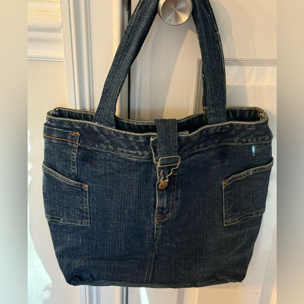 Handmade Denim Jean Tote Bag